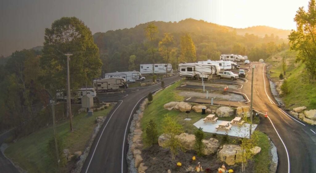 Fairmont Hills RV Park spacious RV sites with full hookups