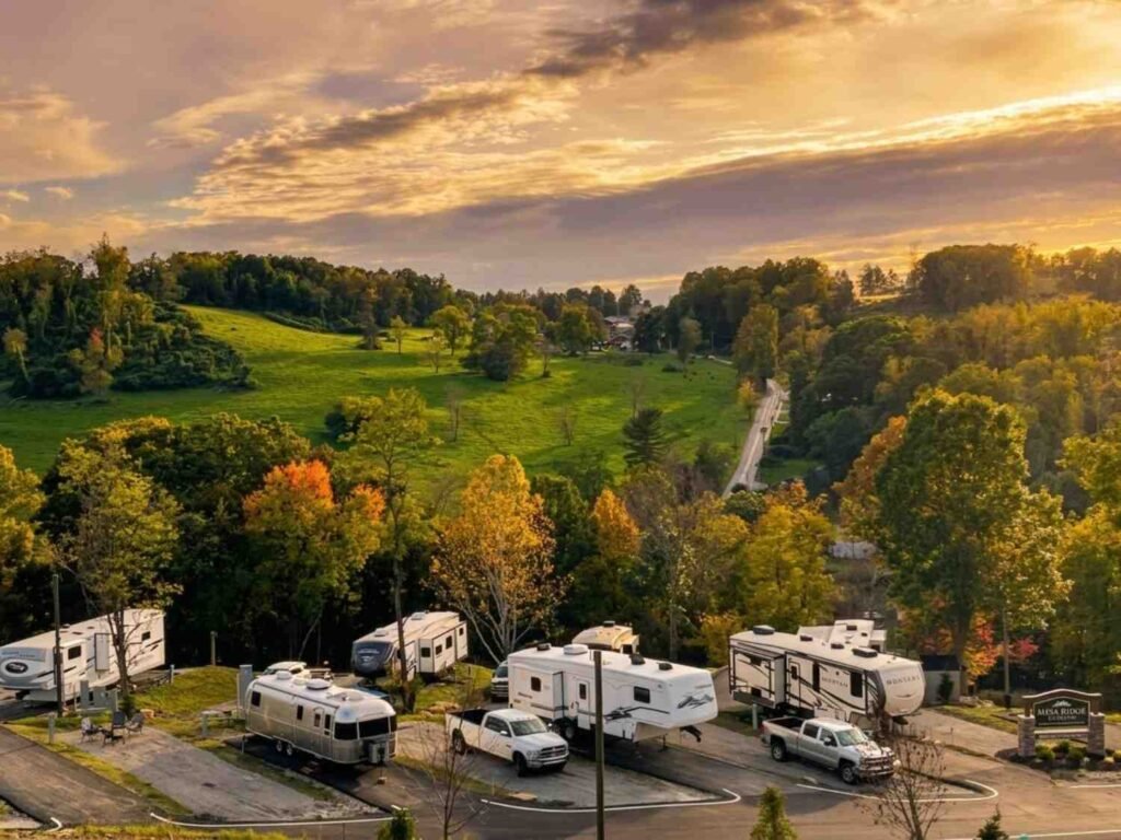 RV trailer parks near me in Fairmont WV with spacious sites