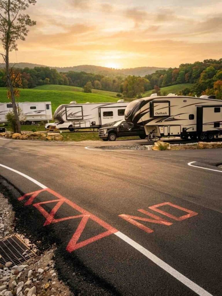 Full hookup RV park near me with water, sewer and electric connections